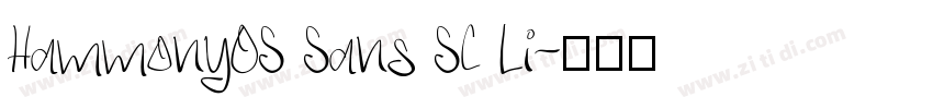 HammonyOS Sans SC Li字体转换
